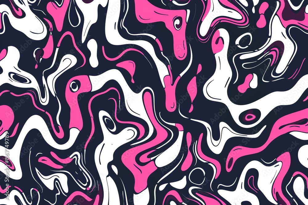 Waving lines and whimsical doodles in abstract art Waving lines and whimsical doodles in abstract art