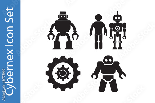Cybernet Icon Set with editable vector