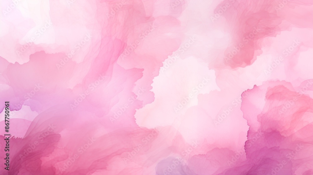Fototapeta premium Beautifully blended soft pink watercolors creating an abstract and soothing background, evoking a sense of calm and relaxation while showcasing artistic fluidity.