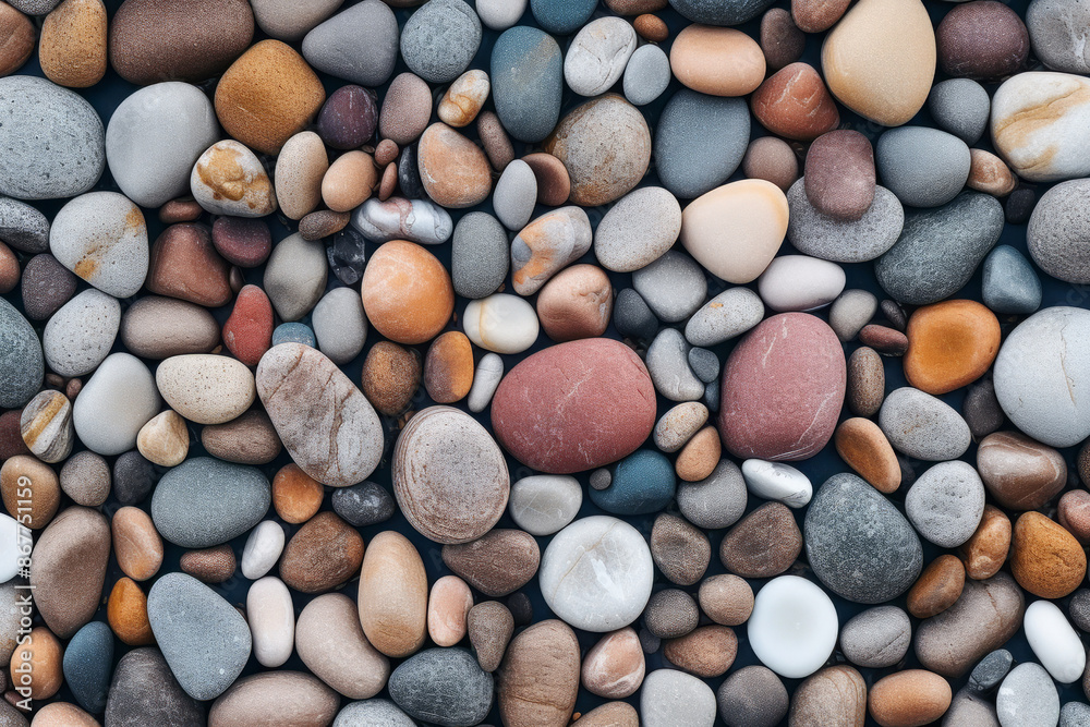 Processed collage of beach shore pebbles surface texture. Background for banner, backdrop Processed collage of beach shore pebbles surface texture. Background for banner, backdrop