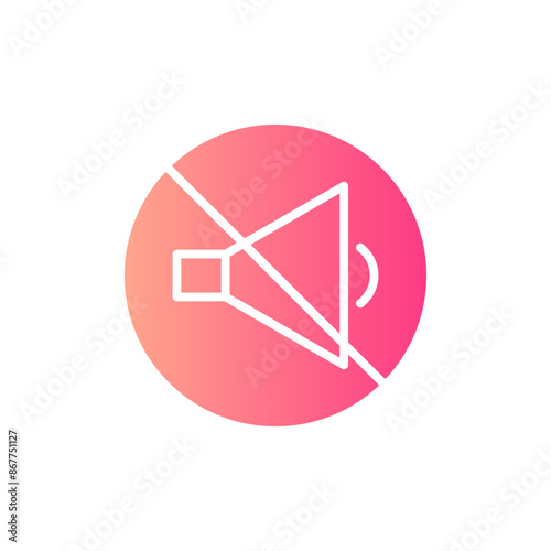 mute gradient icon