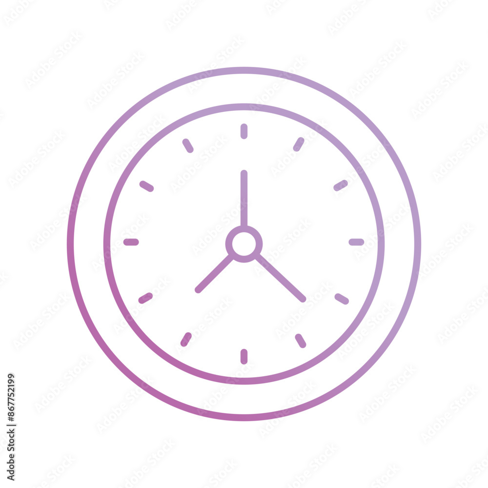 wall clock icon with white background vector stock illustration wall clock icon with white background vector stock illustration