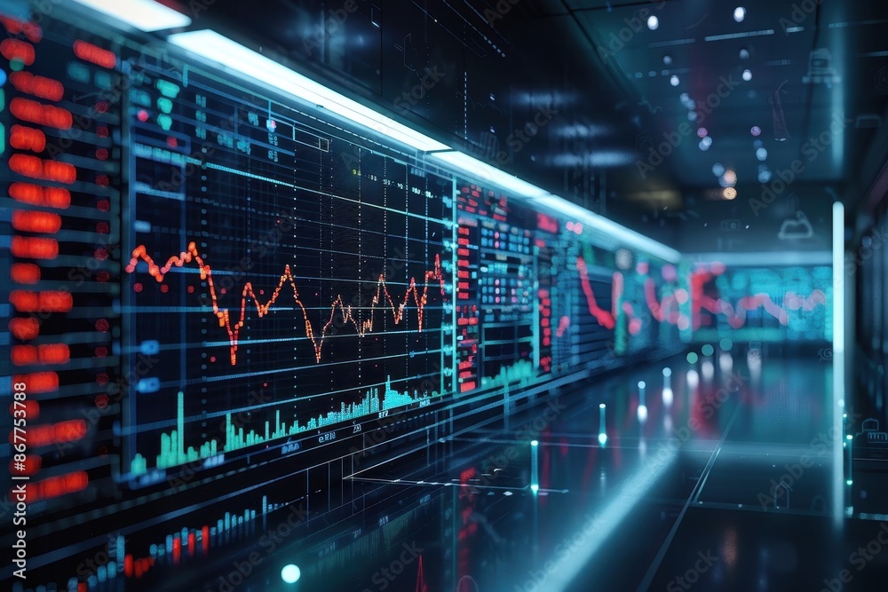 Digital Wall of Data and Charts Digital Wall of Data and Charts