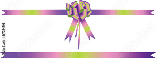 hamony bow gift ribbon straight horizontal border