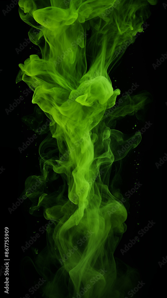 Ink Fluid Green Color Waves Flowing on Black Background, Abstract Image, Texture, Pattern Background, Wallpaper, Background, Cell Phone Cover and Screen, Smartphone, Computer, Laptop, 9:16 and 16:9 Fo Ink Fluid Green Color Waves Flowing on Black Background, Abstract Image, Texture, Pattern Background, Wallpaper, Background, Cell Phone Cover and Screen, Smartphone, Computer, Laptop, 9:16 and 16:9 Fo