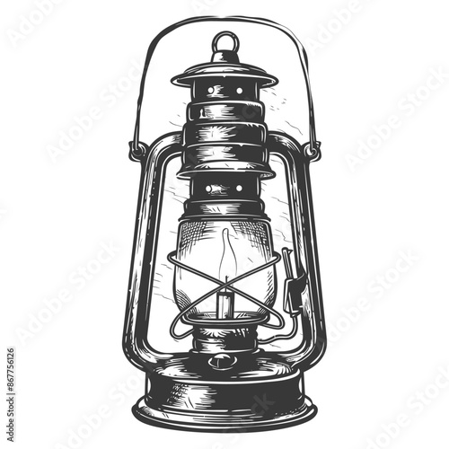 Vintage lantern pendant lamp industrial style full with engraving style black color only