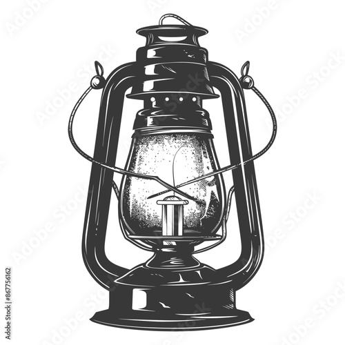 Vintage lantern pendant lamp industrial style full with engraving style black color only