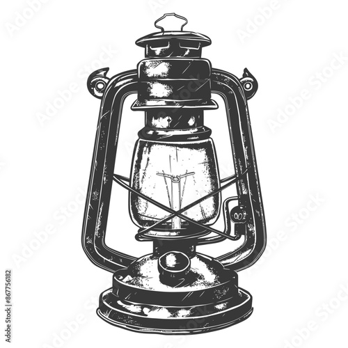 Vintage lantern pendant lamp industrial style full with engraving style black color only