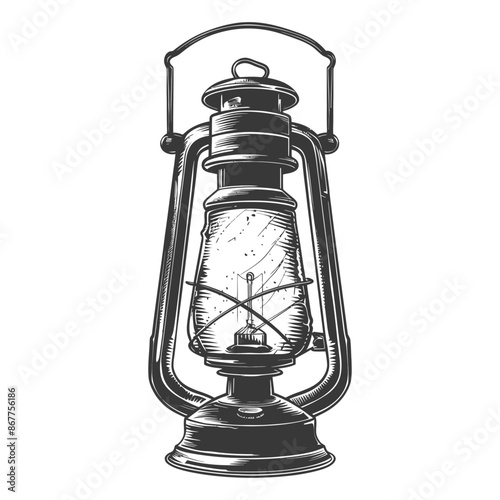 Vintage lantern pendant lamp industrial style full with engraving style black color only