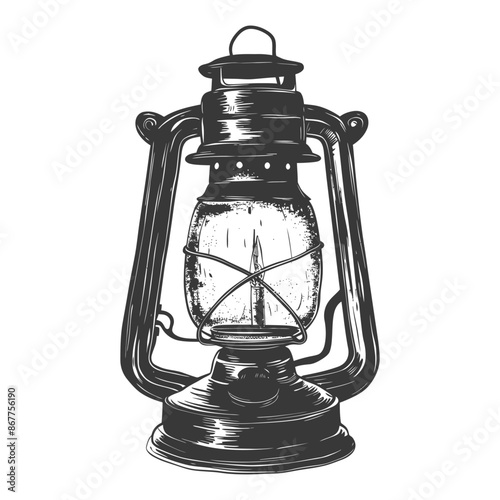 Vintage lantern pendant lamp industrial style full with engraving style black color only