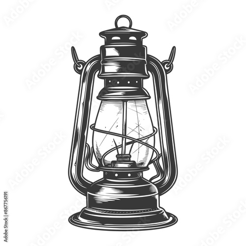 Vintage lantern pendant lamp industrial style full with engraving style black color only