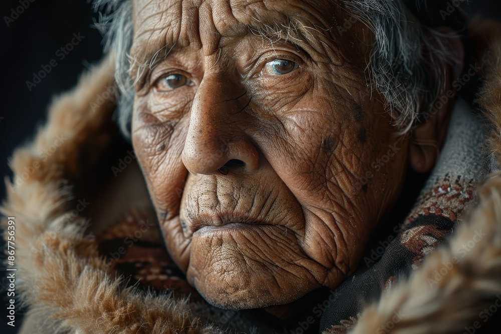 Close-up Portrait of an Elderly Woman Close-up Portrait of an Elderly Woman
