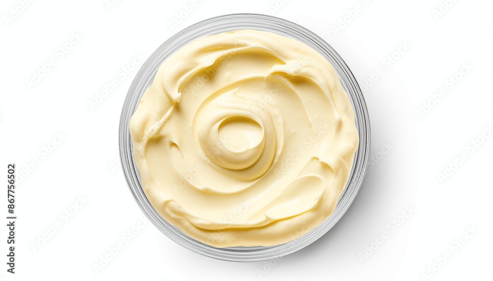 mayonnaise in a white bowl mayonnaise in a white bowl