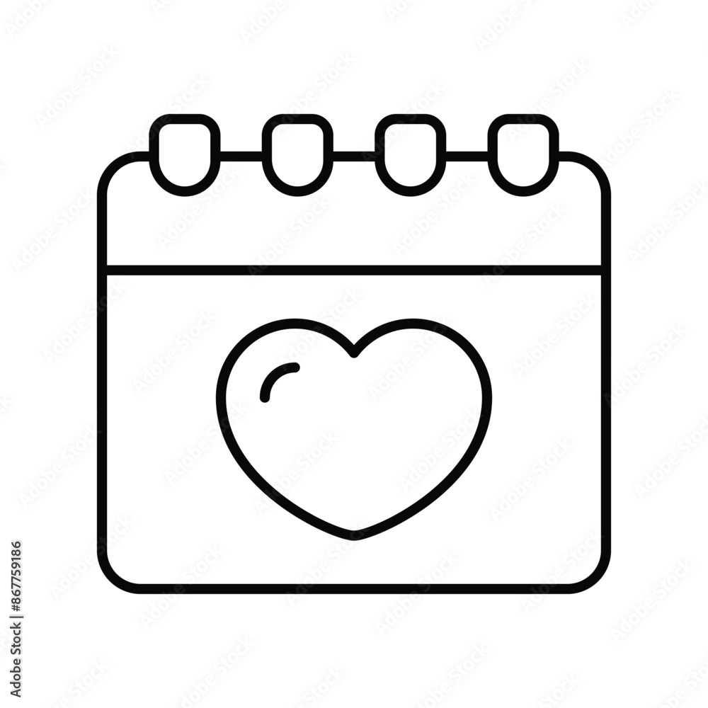 valentines day icon with white background vector stock illustration valentines day icon with white background vector stock illustration