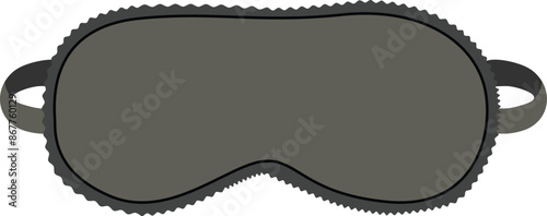 Sleep Black Eyes Mask Illustration