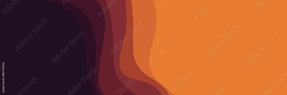 orange gradient wave pattern illustration vector design good for wallpaper, backdrop, background, web banner, and advertising	