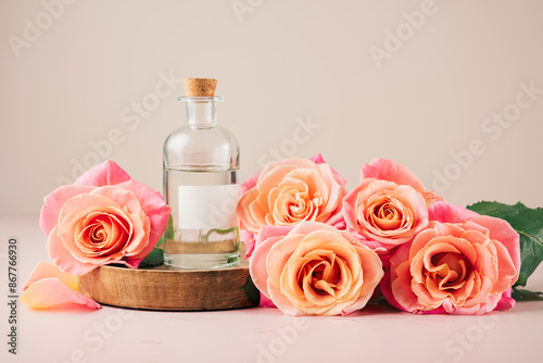 Roses and perfumed water, essential oil.