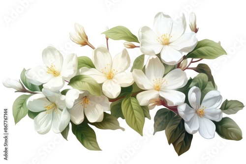 Jasmine illustration isolated on white background