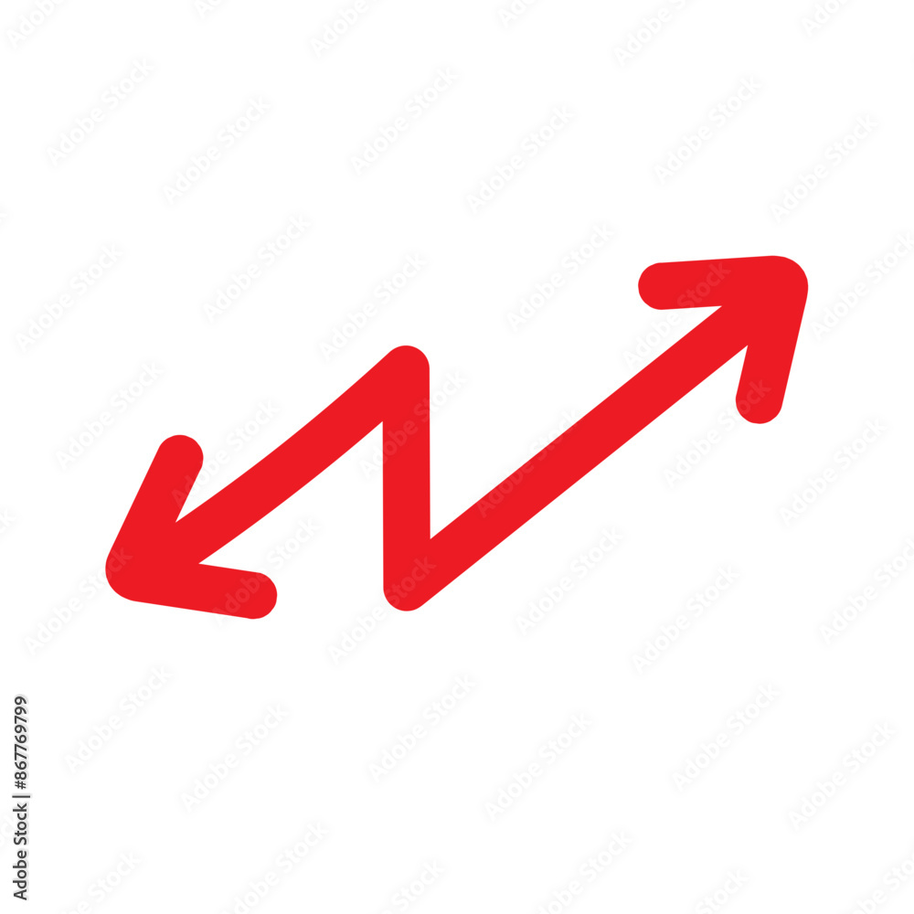 Red Hand drawn arrow icon. Arrow sketch graphic design for education and business use. Red Hand drawn arrow icon. Arrow sketch graphic design for education and business use.