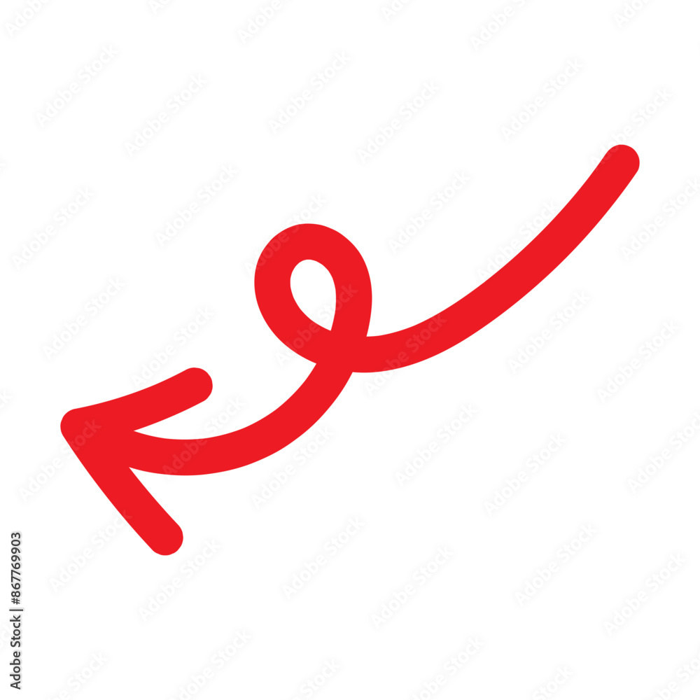 Red Hand drawn arrow icon. Arrow sketch graphic design for education and business use. Red Hand drawn arrow icon. Arrow sketch graphic design for education and business use.