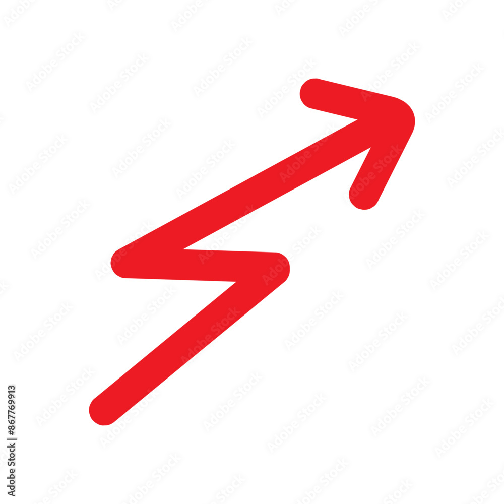 Red Hand drawn arrow icon. Arrow sketch graphic design for education and business use. Red Hand drawn arrow icon. Arrow sketch graphic design for education and business use.