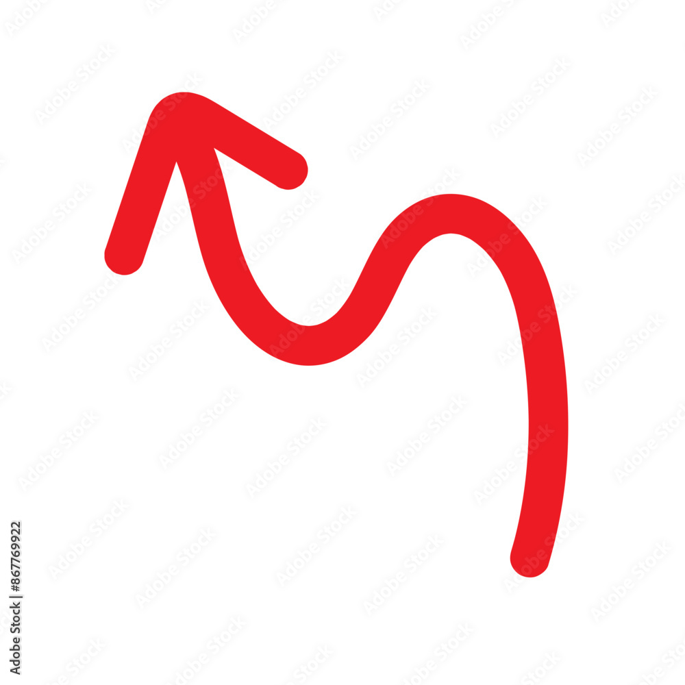 Red Hand drawn arrow icon. Arrow sketch graphic design for education and business use. Red Hand drawn arrow icon. Arrow sketch graphic design for education and business use.