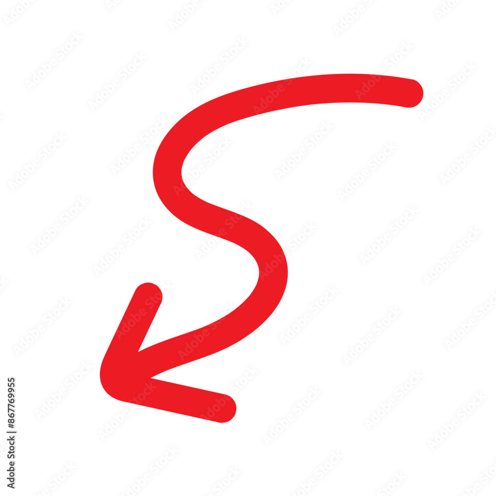 Red Hand drawn arrow icon. Arrow sketch graphic design for education and business use. Red Hand drawn arrow icon. Arrow sketch graphic design for education and business use.