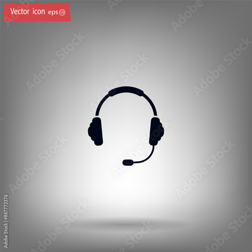 Vector illustration, gray background.