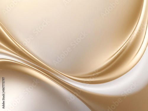 Abstract white gold Gradient background luxury with golden line wave that looks modern blurry background. ai