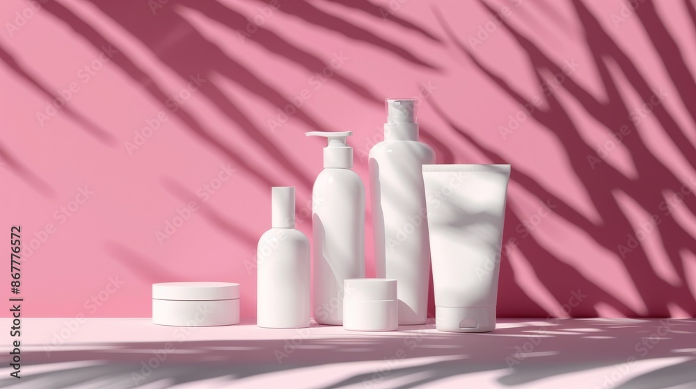Skincare Products on Pink Skincare Products on Pink