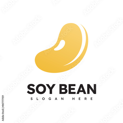 Soy bean logo healthy food vector design