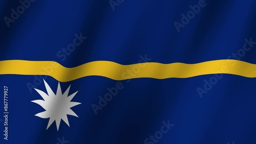 Flag of Nauru Simple Elegance in the Wind photo