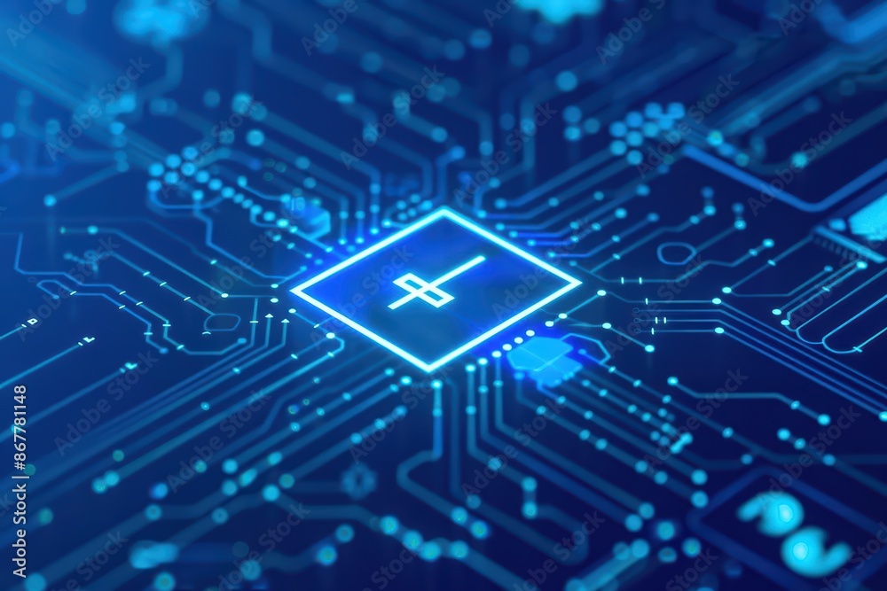 Digital system for medical licensing with AIdriven verification and blockchain security, with copy space Digital system for medical licensing with AIdriven verification and blockchain security, with copy space