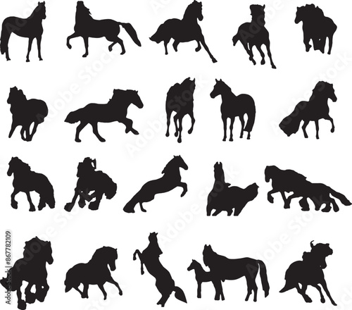 Hand Drawn Collection of Animal Silhouette