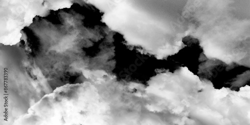White, Black background of smoke vape mist or smog. Cumulus clouds lens flare fog effect, hookah on soft abstract. Fog or smoke isolated transparent special effect. Vector illustration.