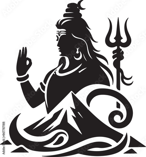 Majestic Lord Shiva Vector 