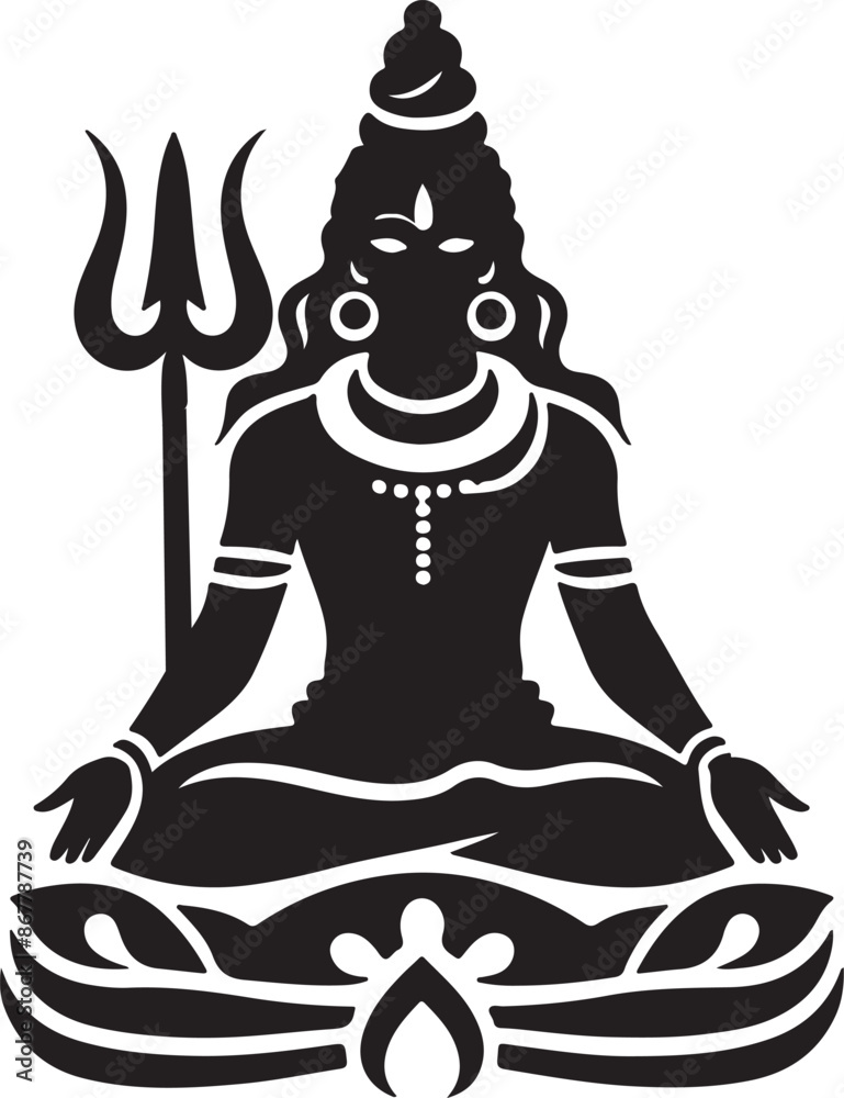 Majestic Lord Shiva Vector Majestic Lord Shiva Vector