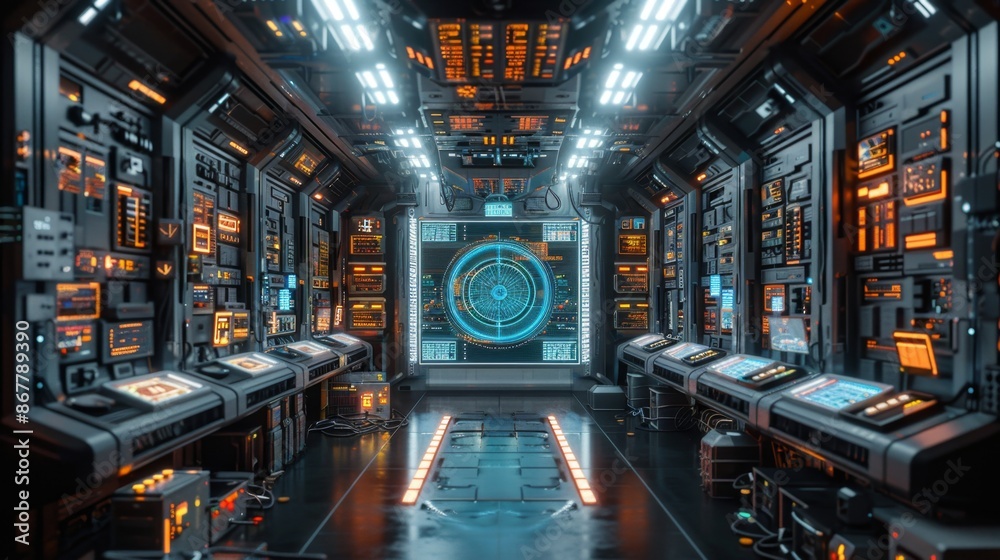 Futuristic Control Room - Generative AI Futuristic Control Room - Generative AI