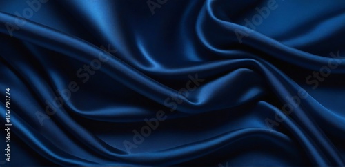 Smooth elegant blue satin fabric forming a background for your design