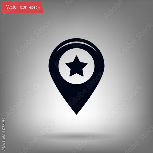 Vector illustration, gray background.