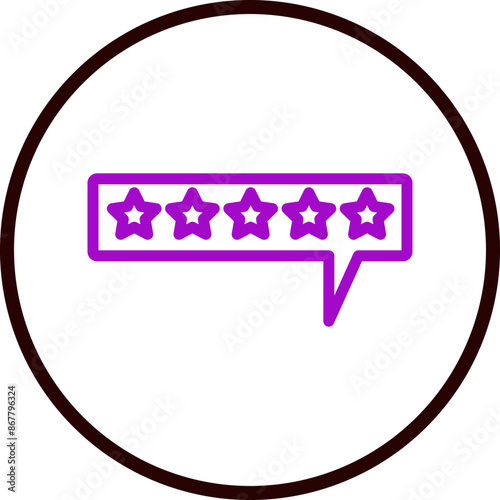 rating Vector Line Purple Circle Black