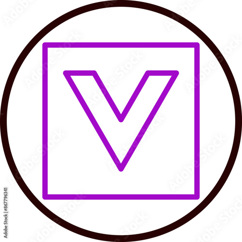scrolldown Vector Line Purple Circle Black