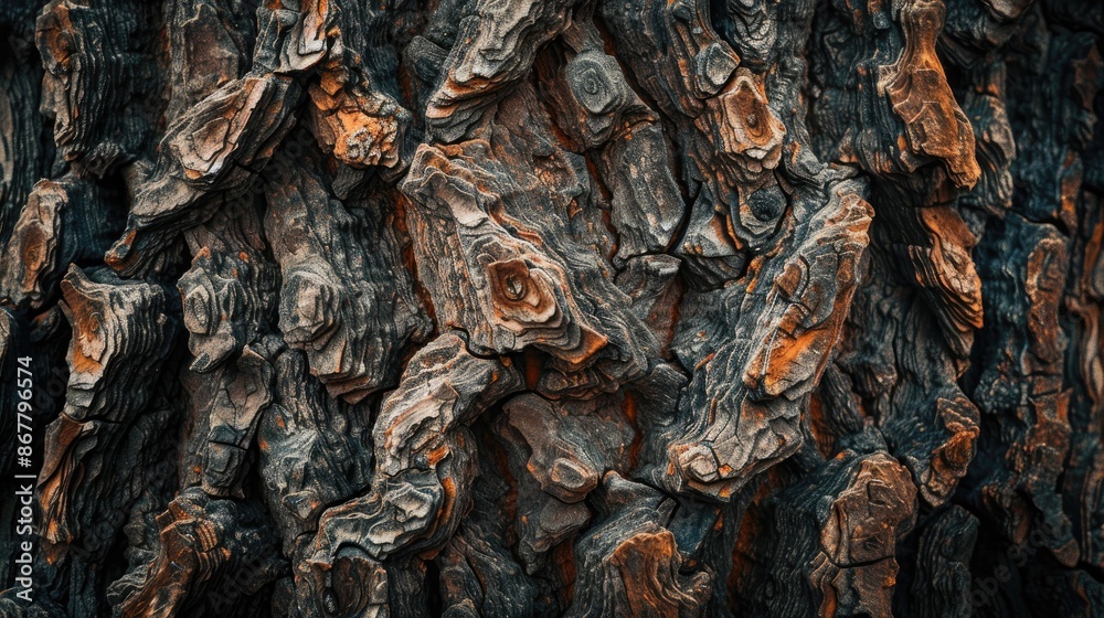 Close up view of ancient tree trunk background Close up view of ancient tree trunk background