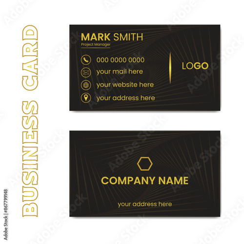 Vector professional creative business card template design.