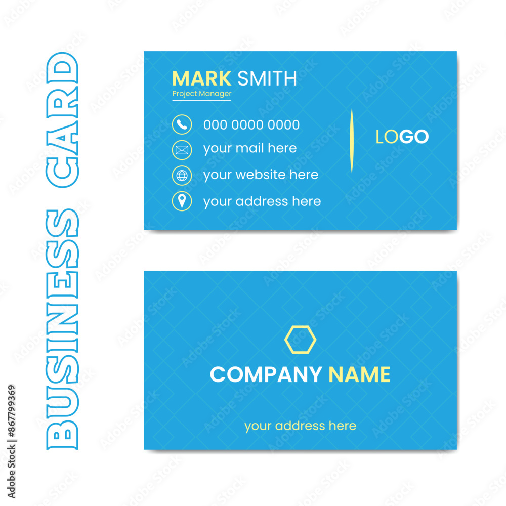 Fototapeta premium Vector professional creative business card template design.