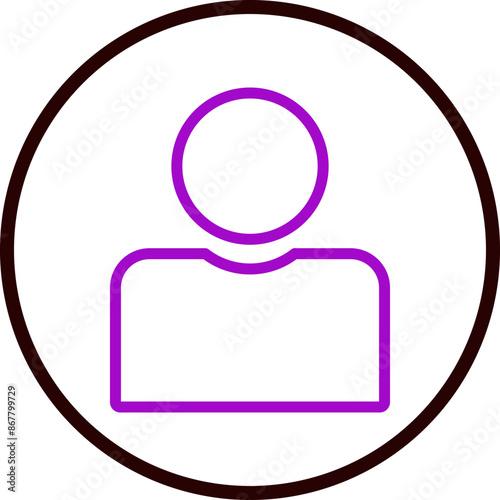user Vector Line Purple Circle Black