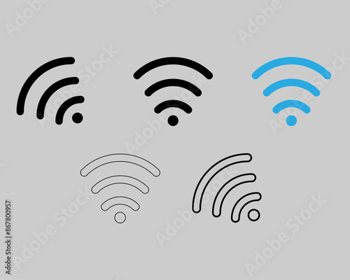 Wi-Fi Vector Flat Icon,Symbol,Sign Design