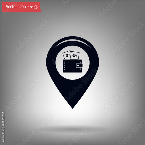 Vector illustration, gray background.