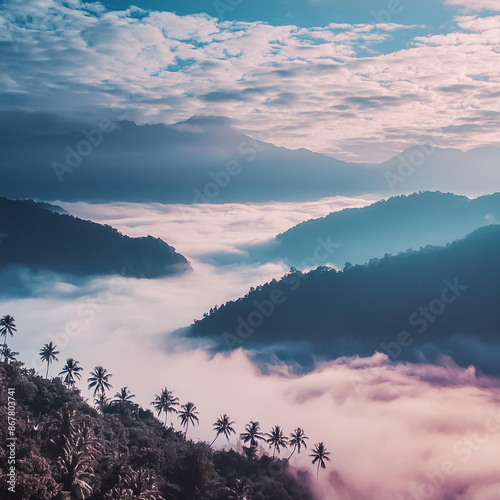 sunset over the mountains