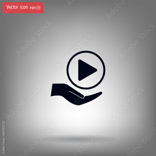 Vector illustration, gray background.